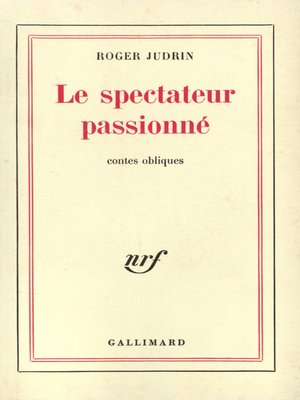 cover image of Le spectateur passionné. Contes obliques